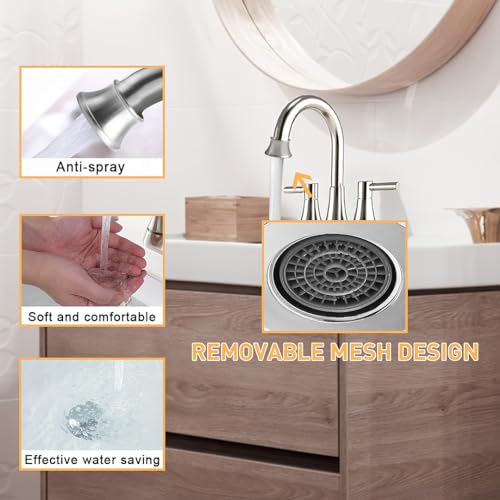 Faucet Aerator Compatible with Moen 101964 116618, Fit for Shower Bathroom Kitchen Faucet Parts, High Flow Sink Aerator Replacement, 2.2 Gallon Per Minute, Finish Chrome - color: Chrome