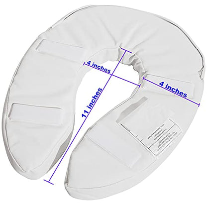 PCP Raised Toilet Seat Cushion, 2" High Padded Comfort Support, Universal Fit, Portable with Adjustable Fastening Straps