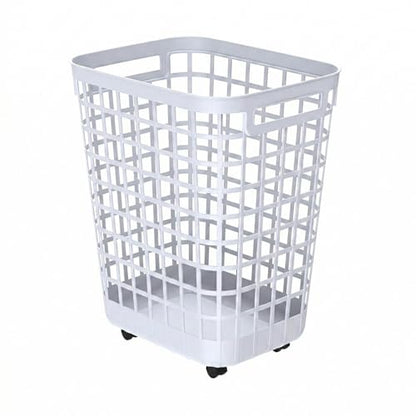Heavy Duty Rolling Laundry Hamper with Wheels - 2.6 Bushel (90L+) Large Plastic Laundry Basket, Tall Ventilated Dirty Clothes Organizer for Bedroom, Bathroom & Dorm Room, No Assembly Required (White) - size: White