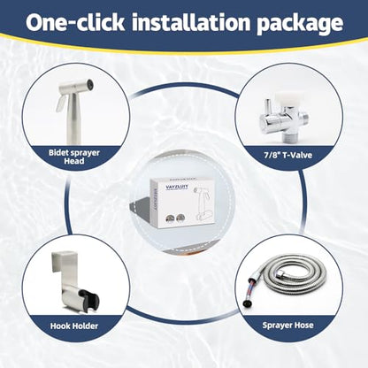 Handheld Bidet Sprayer for Toilet - Bidets for Existing Toilets Adjustable Water Pressure with Bidet Hose for Feminine Wash, Stainless Steel Muslim Shower Jet Spray for Toilet - style: 1 Pack