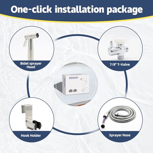 Handheld Bidet Sprayer for Toilet 2 PCS - Bidets for Existing Toilets Adjustable Water Pressure with Bidet Hose for Feminine Wash, Stainless Steel Muslim Shower Jet Spray for Toilet - style: 2 Pack
