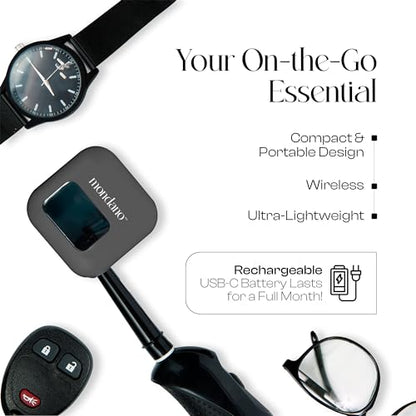 Mondano UV-C Toothbrush Sanitizer and Holder, Toothbrush Case - Manual/Electric Toothbrush Cover for Any Toothbrush Head - Rechargeable Toothbrush Travel Case, Tooth Brush Cover Cap for Home - color: Midnight Black