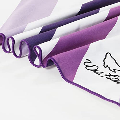 Whale Flotilla 2 Pack Quick Dry Beach Towels Oversized (35"x70"), Microfiber Sand-Free Beach Towel Set, Extra Large Compact Pool Travel Accessories, Blue and Purple - color: Blue/Purple, size: 70.00" x 35.00"