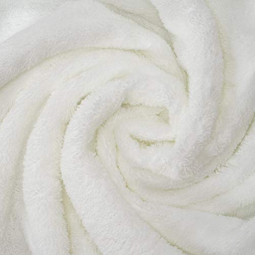 Bath Towels 100% Cotton Towel Set 6Pieces for Bathroom-600GSM Premium Hotel Quality-Soft & Absorbent & No Shedding-2 Bath Towels,2 Hand Towels,2 Washcloths(White)