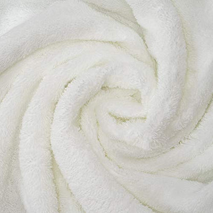 Bath Towels 100% Cotton Towel Set 6Pieces for Bathroom-600GSM Premium Hotel Quality-Soft & Absorbent & No Shedding-2 Bath Towels,2 Hand Towels,2 Washcloths(White)