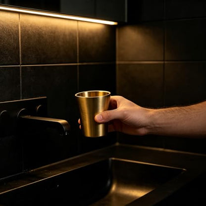 COLLBATH Stainless Steel Mouthwash Cups - 180 Ml/10.98 Inch Tumbler Cup for Bathroom, Bathroom Brushing Mug Home Counter Organizer