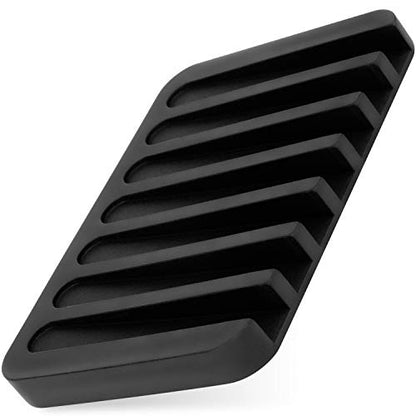3Pack Anwenk Soap Dish for Shower Waterfall Soap Holder Soap Tray Soap Saver Drainer Flexible Silicone for Shower/Bathroom/Kitchen/Counter Top,Keep Soap Bars Dry Clean,Easy Cleaning-Black