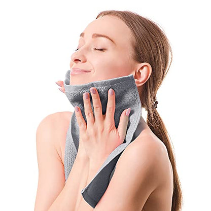 Yoofoss Luxury Washcloths Towel Set 10 Pack Baby Wash Cloth for Bathroom-Hotel-Spa-Kitchen Multi-Purpose Fingertip Towels & Face Cloths Light Grey - color: Light Grey