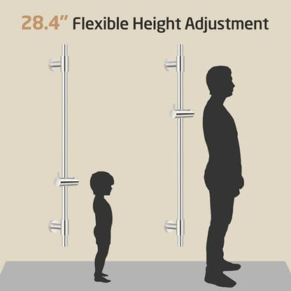 KES 30-Inch Shower Slide Bar with Adjustable Handheld Shower Head Holder, Reuse Existing Holes, SUS304 Polished Stainless Steel Wall Mount for Bathroom, Drilling Required, F209S78-PS - color: Polished Finish, style: 30.7-Inch+Drill Mounted