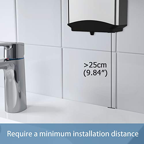AIKE Heavy Duty Automatic Soap Dispenser,37oz for Bathroom,Polished Steel | 5-Level and Savety Key for Commercial(4*AA Batteries Not Included),Screw Wall Mount for Space-Saving,Stainless Steel AK1206 - color: Polished Stainless Steel