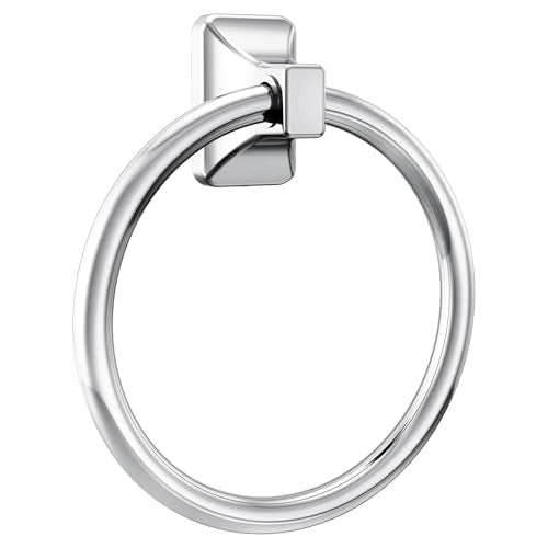 Moen Donnor Collection Chrome 6.25-Inch Diameter Wall Mount Contemporary Bathroom Hand-Towel Ring, P5860 - size: 1 Count (Pack of 1)