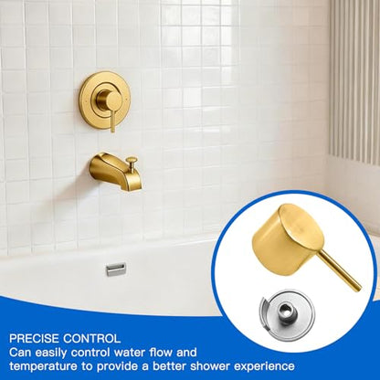 All Metal Replacement for Moen Tub/Shower Lever Handle, Compatible with Moen Posi Temp Shower Handle and for Cartridge,Single Handle Faucets for Adjust Water Volume and Temperature,Brushed Gold - color: Brushed Gold