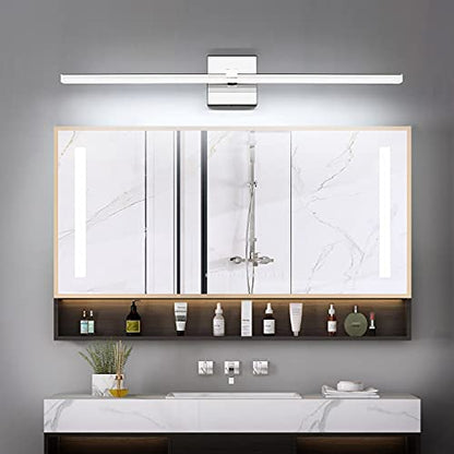 30 inch Chrome Bathroom Vanity Lights Modern Bathroom Wall Lighting Fixtures 22W LED Vanity Light Bar for Bath - color: Chrome- Dimmable, size: 30-inch