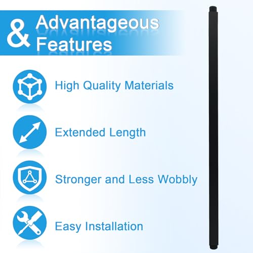 Shower Arm with Flange 24 Inches Ceiling Mount Square Straight Extender Extension Pipe Replacement, Extra Long Shower Arm For Fixed Rain Shower Head or High Ceiling, Matte Black - color: Black, style: 24inch