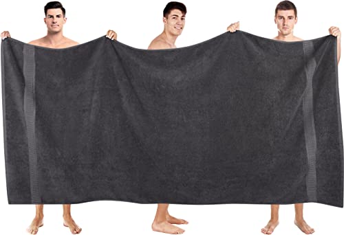 Utopia Towels - Luxurious Jumbo Bath Sheet 1 Piece - 600 GSM (35X70 Inches) 100% Ring Spun Cotton - Highly Absorbent and Quick Dry Extra Large Bath Towel - Super Soft Hotel Quality Towel (Grey) - color: Grey, size: 1 Piece Bath Sheet