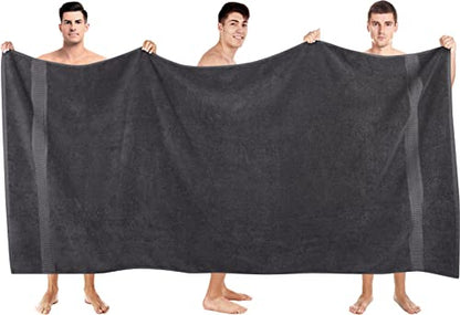 Utopia Towels - Luxurious Jumbo Bath Sheet 1 Piece - 600 GSM (35X70 Inches) 100% Ring Spun Cotton - Highly Absorbent and Quick Dry Extra Large Bath Towel - Super Soft Hotel Quality Towel (Grey) - color: Grey, size: 1 Piece Bath Sheet
