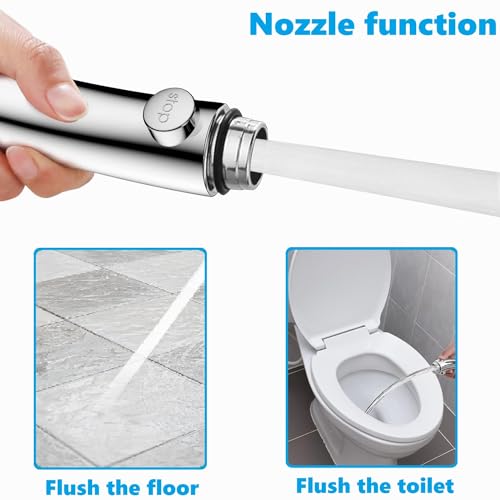 3-Setting Detachable Shower Head, Chrome Finish | High Pressure Water Saving, ON/OFF Switch, 3 Spray Modes, Interface G1/2 (0.8 inches)