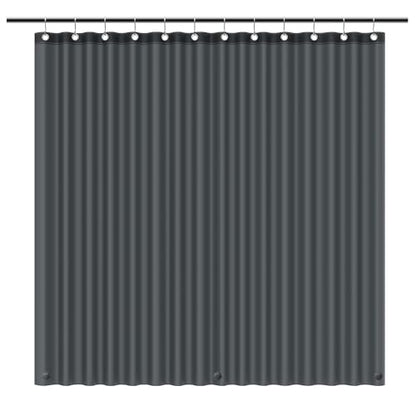 EHZNZIE Dark Grey Shower Curtain Liner 72x72, PEVA Waterproof Bath Curtain, No Chemical Smell, 3 Weighted Magnets, Durable with Rustproof Metal Grommets - color: Dark Grey, size: 72"W x 72"L (Pack of 1)