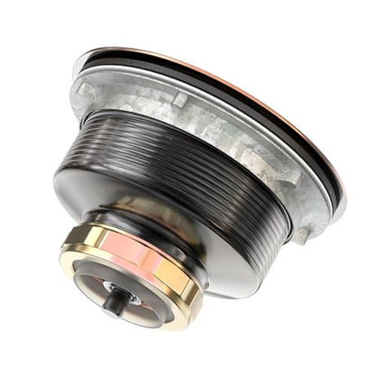 KONE Copper Sink Drain 3.5 Inch Kitchen Sink Drain Assembly Stainless Steel Sink Strainer Sink Stopper Antique Copper Basket Strainer for 3-1/2 Inch Commercial Kitchen Sink - color: Antique Copper