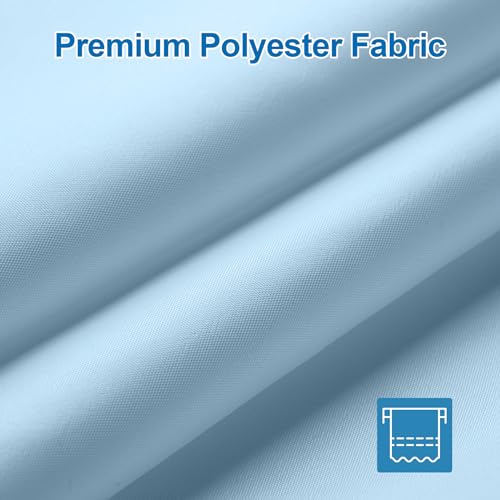 Baby Blue Shower Liner Cloth Waterproof, Soft Baby Blue Shower Curtain Liner Fabric with Weighted Stones, Washable Shower Curtain and Liner 2-in-1, 12 Grommet Holes, 72 x 72 Inches - color: Baby Blue, size: 72"W x 72"L (Pack of 1)