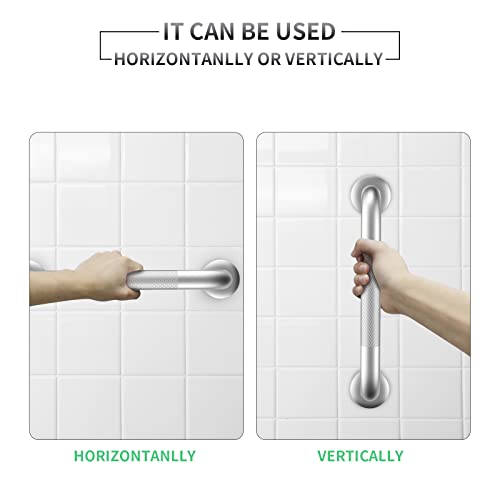 2 Pack 18 Inch Grab Bars for Showers Anti Slip Shower Grab Bars for Seniors | Stainless Steel Shower Handle Handicap Grab Bars Elderly Senior Assist Bathroom Saft Handle for Shower Bench ,Waterproof - size: 18 Inch