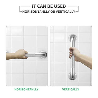 2 Pack 18 Inch Grab Bars for Showers Anti Slip Shower Grab Bars for Seniors | Stainless Steel Shower Handle Handicap Grab Bars Elderly Senior Assist Bathroom Saft Handle for Shower Bench ,Waterproof - size: 18 Inch