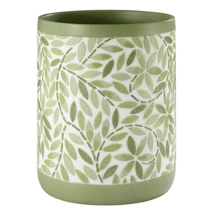 Avanti Linens - Wastebasket, Resin Accessories, Guest Bathroom Essentials (Stratford Collection, Green) - size: Wastebasket