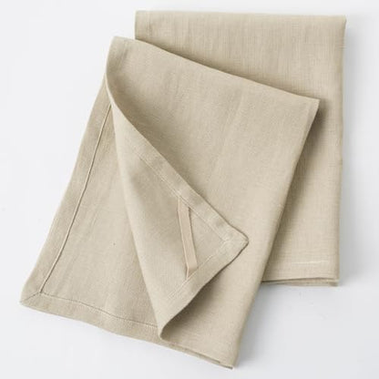 Linen Thick Kitchen Towels Set of 2-100% Linen Dish Towels with Hanging Loops, Super Soft Quick Dry Tea Towels Stonewashed and Handcrafted 17.7 x 23.6 Inch,Dark Apricot - color: Dark Apricot, size: Hand Towel