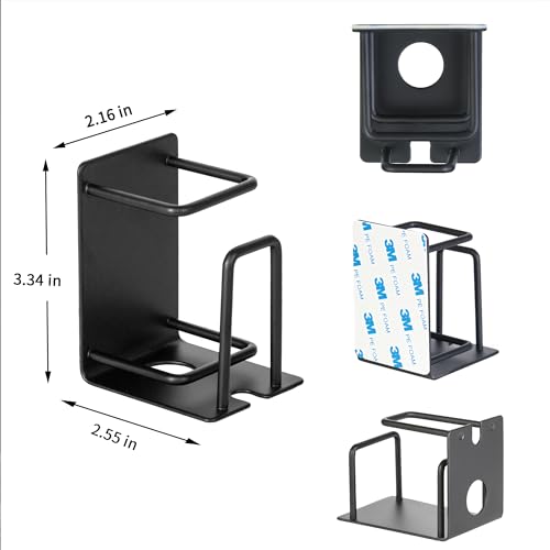 Toothbrush Holder Wall Mounted, Stainless Steel Bathroom Organizer for Electric Toothbrush, Toothpaste & Cup, No Drill Adhesive Shower Caddy (Black,1 Pack) - color: Black (1 Pack)