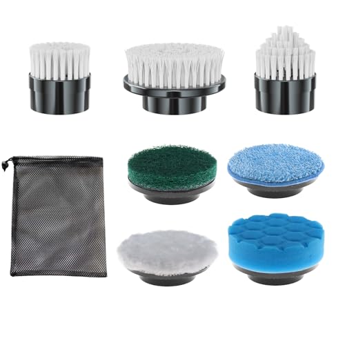Electric Spin Scrubber Replacement Brush Heads, 7 Pcs Set Suitable for Cordless Power Scrubber, for Bathroom, Kitchen,
