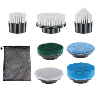 Electric Spin Scrubber Replacement Brush Heads, 7 Pcs Set Suitable for Cordless Power Scrubber, for Bathroom, Kitchen,