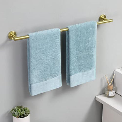 KES 25.2 Inches Towel Bar for Bathroom, Hand Towel Holder, Towel Bar | Wall Mount, SUS304 Stainless Steel Brushed Gold, Total Length 27.6 Inch, A2000S70B-BZ - color: Brushed Gold, size: 27.6 Inch
