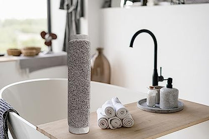 Splash Home Loofa Bathtub Mat Non-Slip, Shower Mat with 12 Suction Cups Bath Mat for Tub, 30 L x 17 W Inches, PVC - Grey - color: Grey
