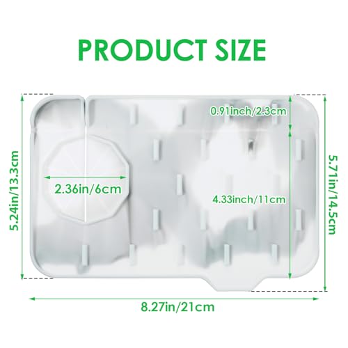 Dimeho Sink Faucet Splash Guard Mat Silicone Soap Dish Pad Faucet Handle Drip Catch Sponge Holder Sink Protector Trays for Bathroom Kitchen Countertop Gadgets Accessories 8.3 x 5.7 Inch (Marble) - color: Marble