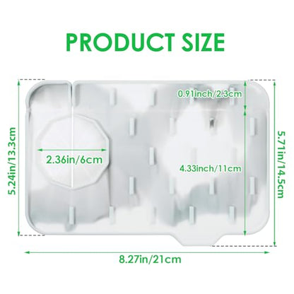 Dimeho Sink Faucet Splash Guard Mat Silicone Soap Dish Pad Faucet Handle Drip Catch Sponge Holder Sink Protector Trays for Bathroom Kitchen Countertop Gadgets Accessories 8.3 x 5.7 Inch (Marble) - color: Marble