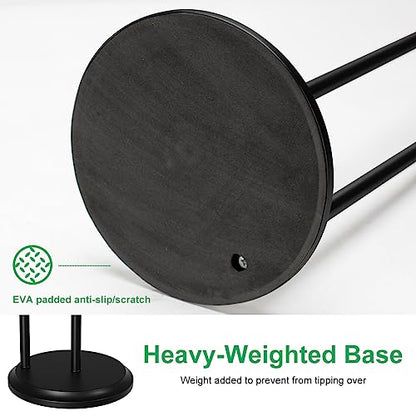 Toilet Paper Holder Free Standing, Black Toilet Paper Holder, Bathroom Storage for 5 Mega Rolls, 27.6”H - color: C-matte Black