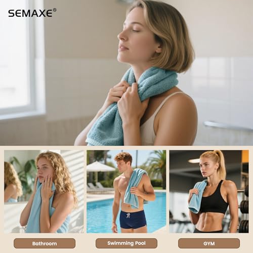 4-Pack Blue Cotton Hand Towels for Bathroom with Hanging Loops | Sink-side towels for drying hands and face, ideal for bathrooms, guest baths, powder rooms, OEKO-TEX certified, easy care - color: A04: Blue