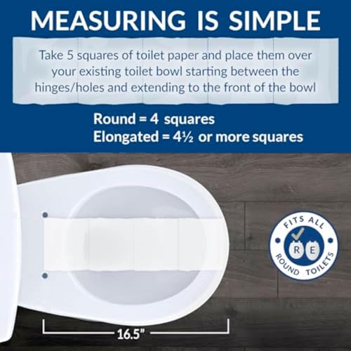 Bemis Alesio Slow Close Toilet Seat, Sleek Chrome Hinges and Adjustable Perfect Fit Wood Seat, Made in USA, Round, White - color: White & Chrome, size: Round