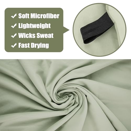 Camping Towel S Size Lightweight Microfiber Fast Drying for Travel Face Hand Neck Body Sweat Towels(Army Green, 2 Pack S) - color: Army Green, size: 2 Pack S
