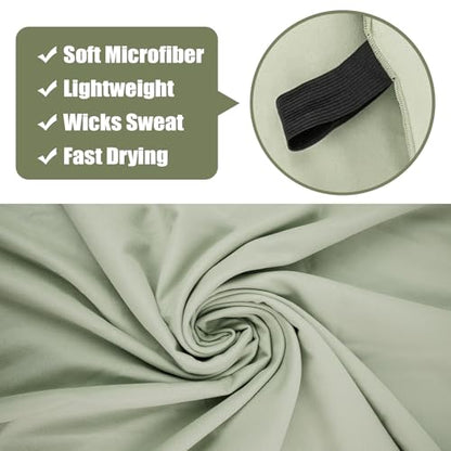 Camping Towel S Size Lightweight Microfiber Fast Drying for Travel Face Hand Neck Body Sweat Towels(Army Green, 2 Pack S) - color: Army Green, size: 2 Pack S