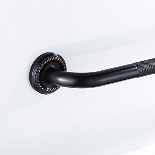 16-Inch Grab Bar Featuring Anti-Slip Handrail, Solid Brass, Oil Rubbed Bronze, Heavy-Duty Construction Armrest, Bathroom Bathtube Shower Safety Rail - color: Mh, size: 16 Inch (Pack of 1)