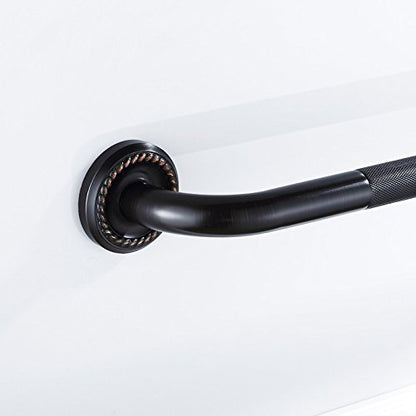 16-Inch Grab Bar Featuring Anti-Slip Handrail, Solid Brass, Oil Rubbed Bronze, Heavy-Duty Construction Armrest, Bathroom Bathtube Shower Safety Rail - color: Mh, size: 16 Inch (Pack of 1)