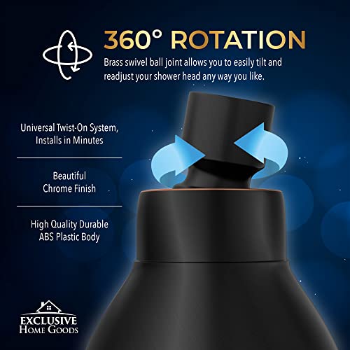 High Pressure Shower Head - Powerful Deluxe Bathroom Showerhead with Strong Spray Stream Universal Fit Works with High and Low Water Flow 1.8 - color: Oil Rubbed Bronze, size: 1.8 GPM