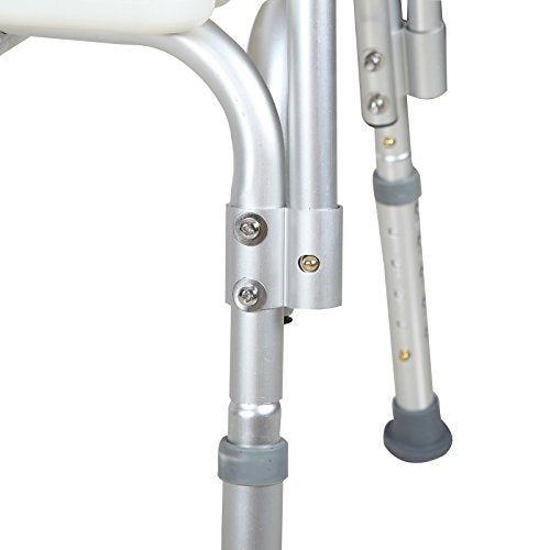 Medical Shower Chair 10 Height Adjustable Bath Tub Bench Stool Seat Back and Arm