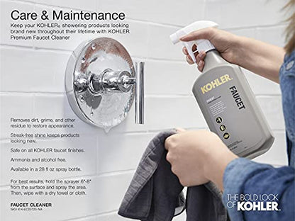 KOHLER 22169-G-BV Forte Multifunction Showerhead, Wall-Mount, 3 Spray Settings, 1.75 GPM, Vibrant Brushed Bronze - color: Brushed Bronze, size: 1.75 GPM