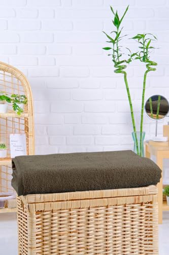 LA' HAM MAM FINE LIVING Luxury Turkish Cotton Towels Easy Care, Extra Soft & Absorbent, Hotel & Spa Quality, Kitchen & Bathroom Turkish Towels Bath Sheet (Oversized 40"x80"), Dark Brown - color: Dark Brown, size: Bath Sheet (Oversized 40"x80")