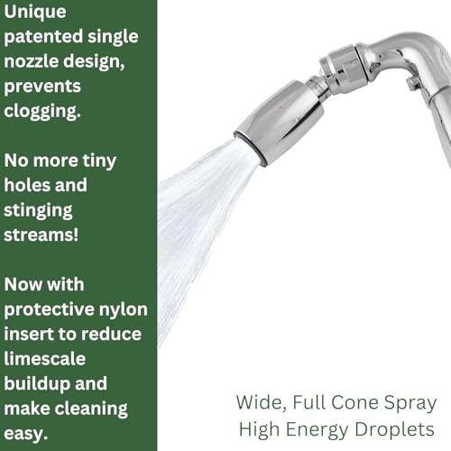 High Sierra® Solid Lead-Free Metal Handheld Shower Head, Built-in Trickle Valve, Patented single Nozzle Never Clogs. Shower Hose and Holder Not Included. High Pressure 2.0 GPM. Polished Brass - color: Brass, size: 2 GPM