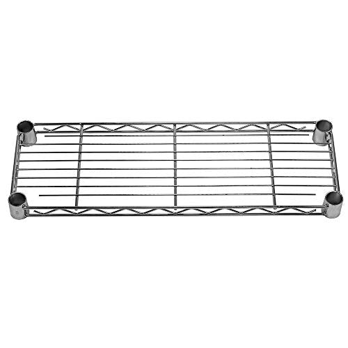 Shelving Inc. 8" d x 24" w Chrome Wire Shelving with 3 Tier Shelves | Weight Capacity 800lbs Per Shelf, Durable Kitchen and Garage Storage Shelves, Adjustable Shelf Organizer Storage Rack - size: 8" d x 24" w x 34" h