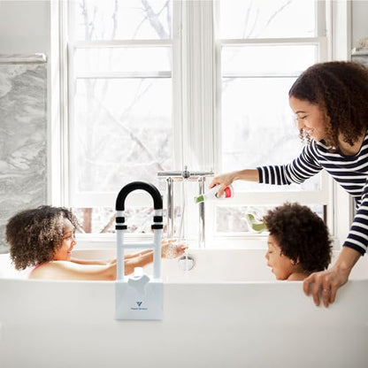 Vaunn Medical Adjustable Height Bathtub Safety Rail, Extra-Height 17"-20" Tall Extension ADA Compliant Shower Grab Bar Handle for Elderly and Disabled, Secure Locking Tub Clamp, 300 lbs - style: Height Adjustable