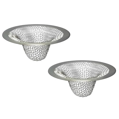 1.0" Small Drain Strainer, Sink Drain Hair Catcher, Bathroom Sink Drain Strainer, 2PCS Drain Mesh Baskets for Laundry, Mop Pool, Utility, Slop, RV Sink, Stainless Steel Drain Filter - style: Strainer-2PCS